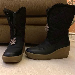 Juicy Couture Rhinestone zipper boots